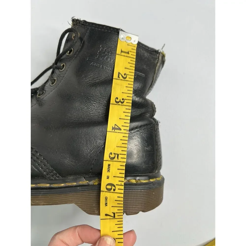 Dr. Martens 1460 Boots Black Leather Made In England Lace Vintage Men’s Size 7
